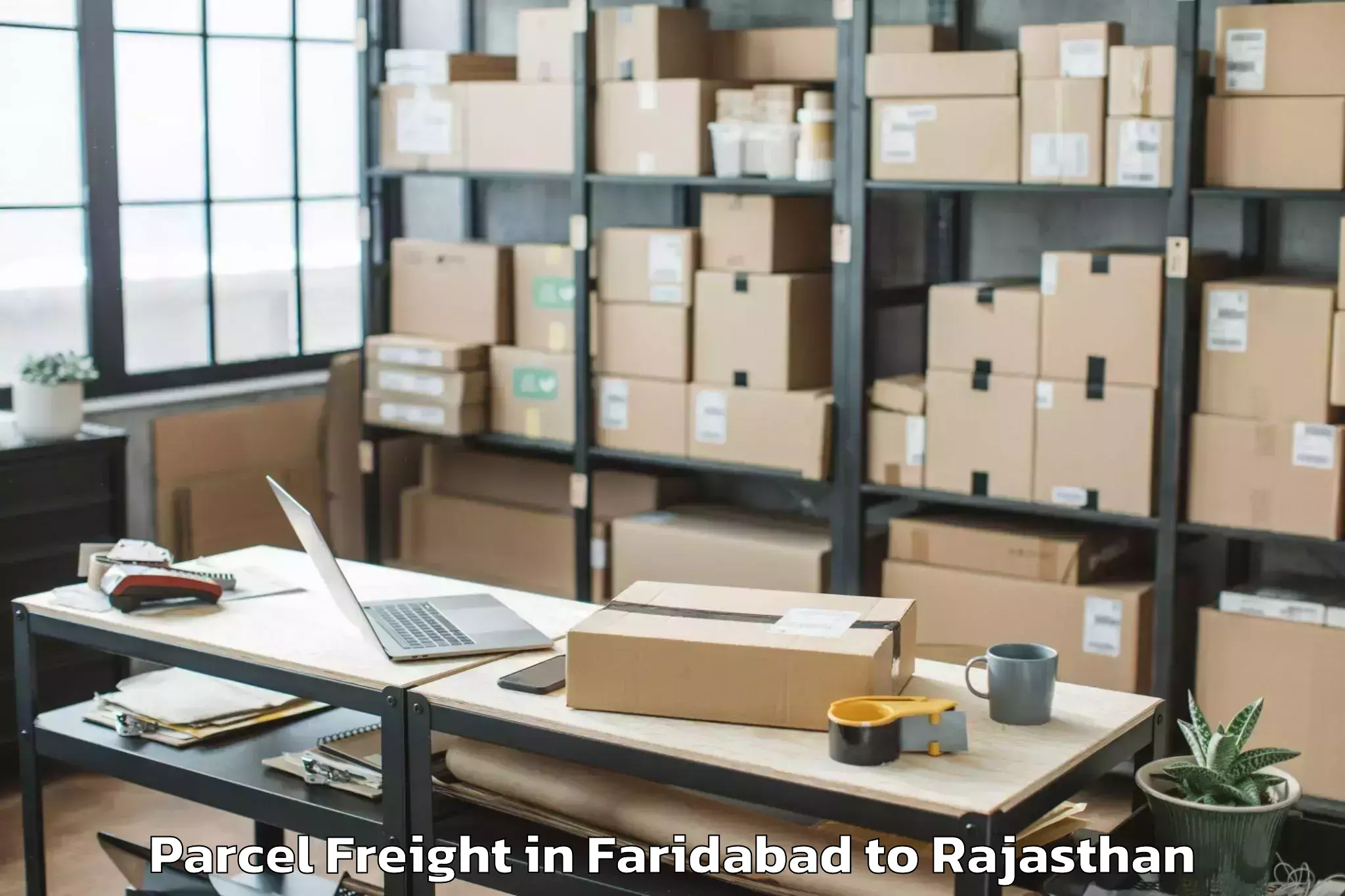 Efficient Faridabad to Abhilashi University Jaipur Parcel Freight